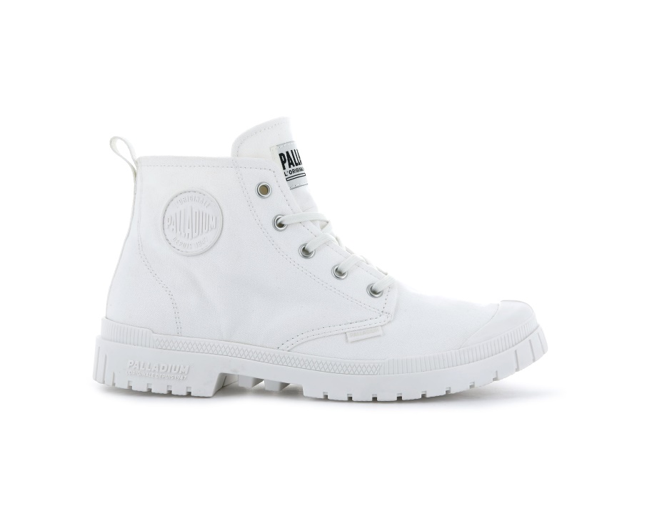 Palladium Pampa Sp20 Hola Lona Estrella Blanco