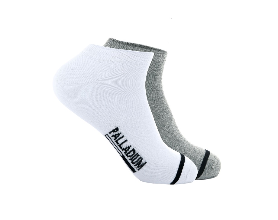 Botines Hombre Paladium Basic Blanco Gris