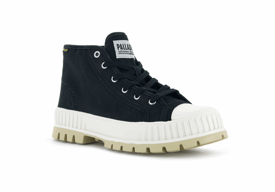 Palladium Pallashock Mid Y Negro Blanco