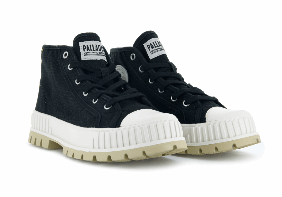 Palladium Pallashock Mid Y Negro Blanco