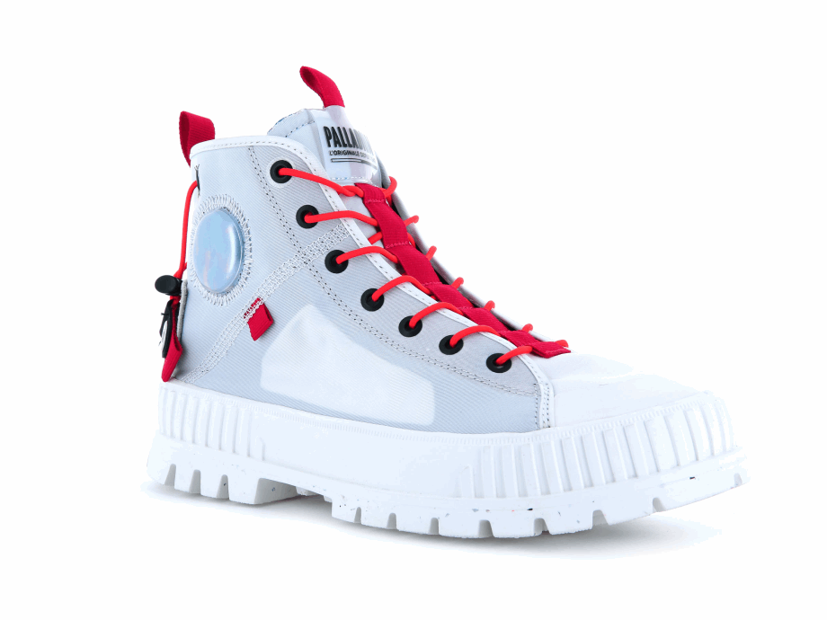 Palladium Pallashock Medio Boleto A La Tierra Estrella Blanco