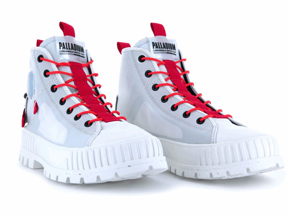 Palladium Pallashock Medio Boleto A La Tierra Estrella Blanco