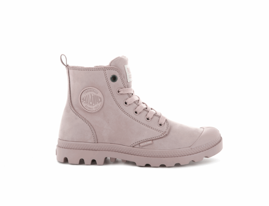 Palladium Pampa Hola Zip Nubuck Rosa Humo