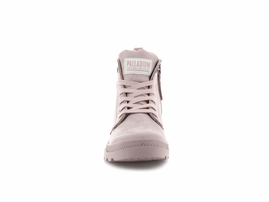 Palladium Pampa Hola Zip Nubuck Rosa Humo