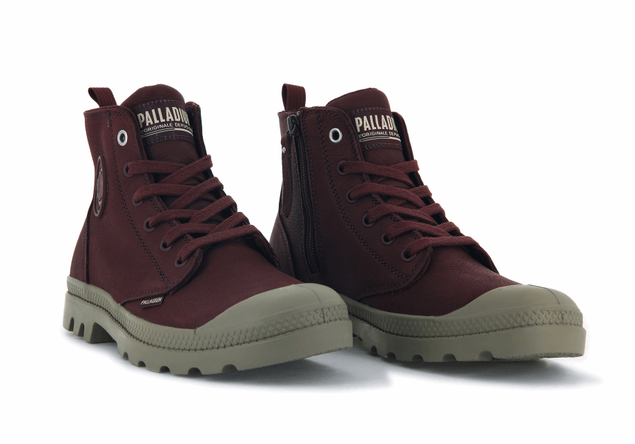 Palladium Pampa Hola Zip Sl Chocolate Decadente