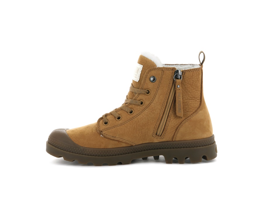 Palladium Pampa Hi Zip Wl ámbar Dorado