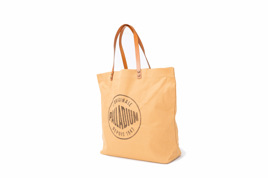 Bolso Shopper Paladio Con Logo Redondo Camel