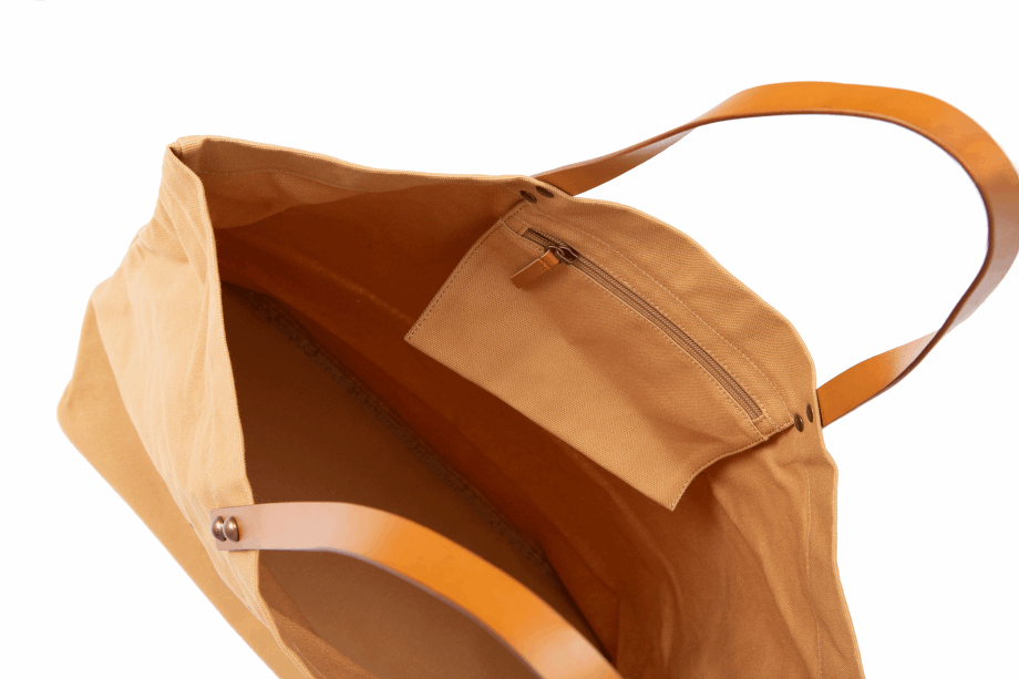 Bolso Shopper Paladio Con Logo Redondo Camel