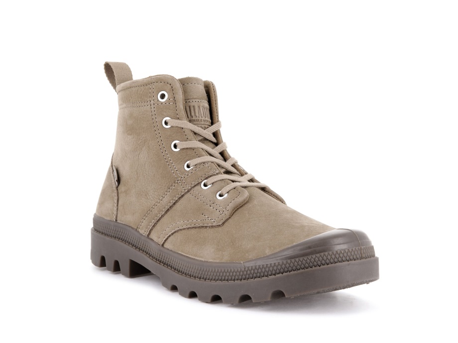 Palladium Pallabrousse Hi Impermeable Hueso Marrón