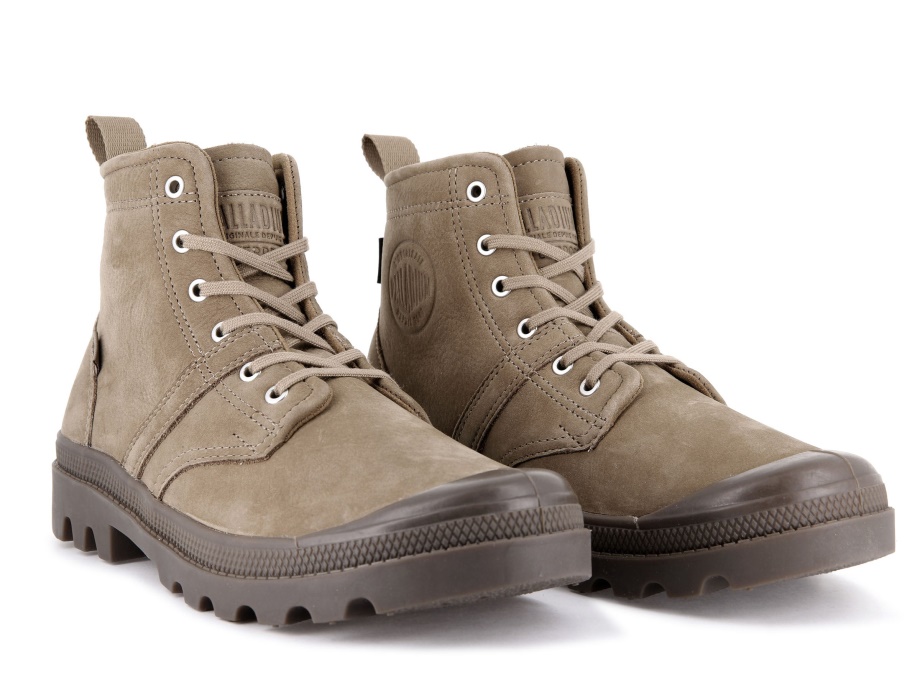 Palladium Pallabrousse Hi Impermeable Hueso Marrón